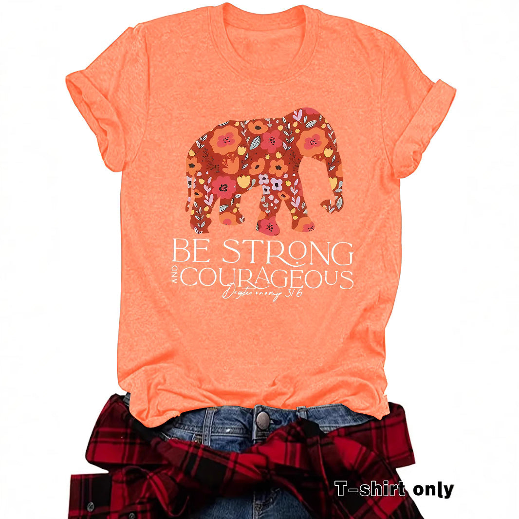Elephant and Letter Short Sleeve